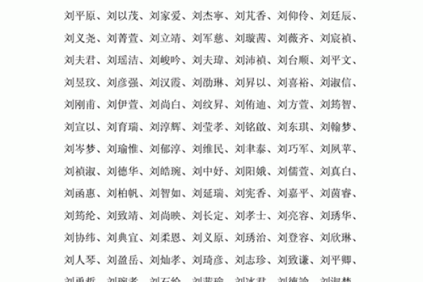 刘姓男孩名字大全及其寓意解析