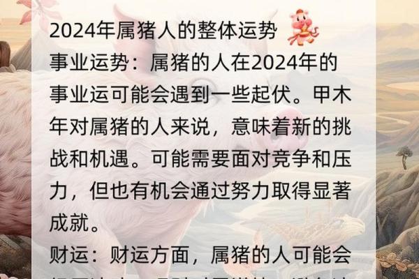 猪人每月运势解析与运程预测