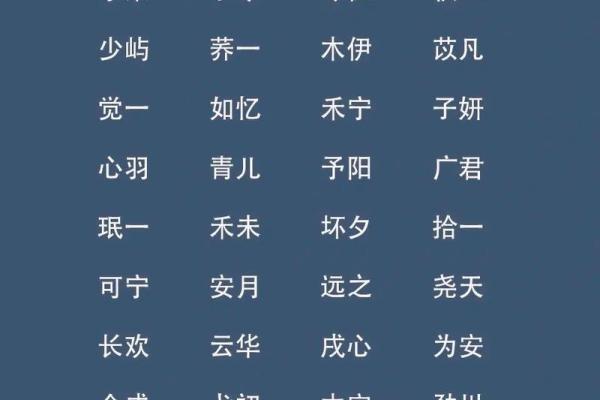 简洁而有力的单字名字大全