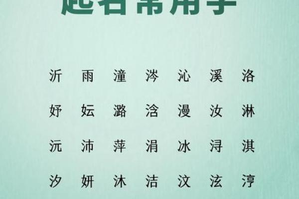五行属水的字有哪些 了解这些字的含义与应用