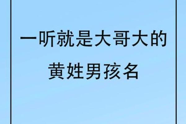 如何为姓黄的男宝宝取个独特又有寓意的名字
