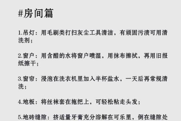 家庭风水与卫生清洁：健康居家从细节开始
