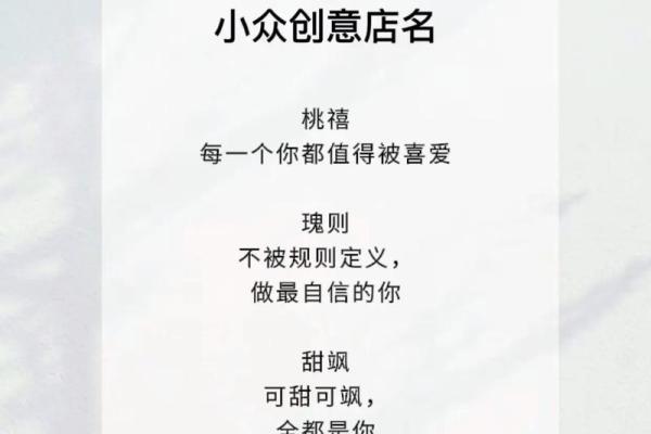 个性化女装店铺名称推荐