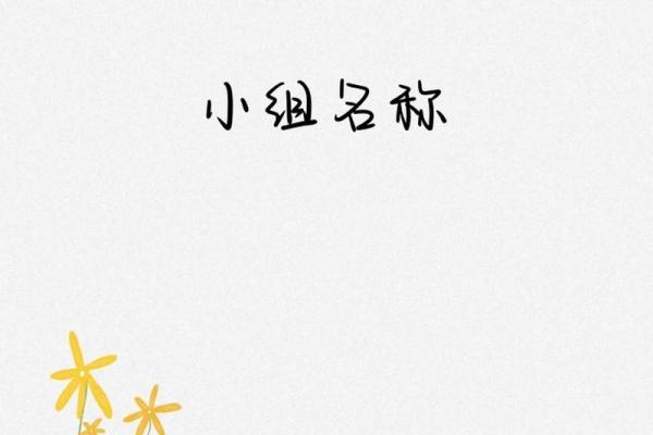 打造独特小组形象的名字灵感