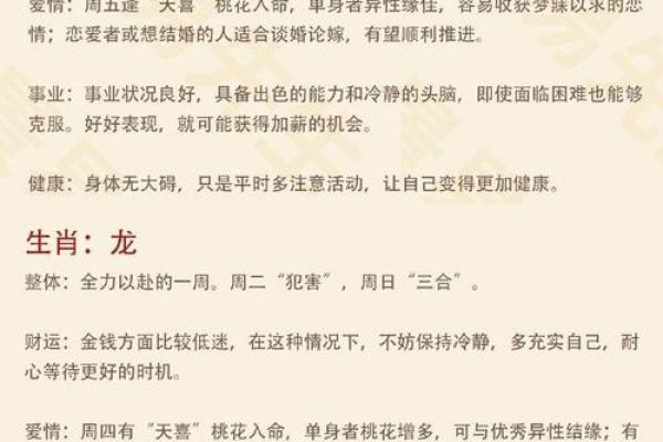 本周生肖运程解析：哪些属相迎来好运