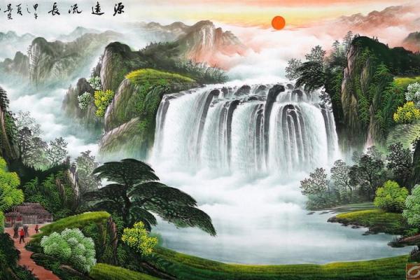 山水画招财风水图解，助你财运亨通的艺术选择