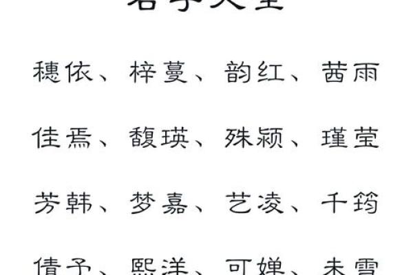 独特个性女生名字推荐，展现与众不同的魅力