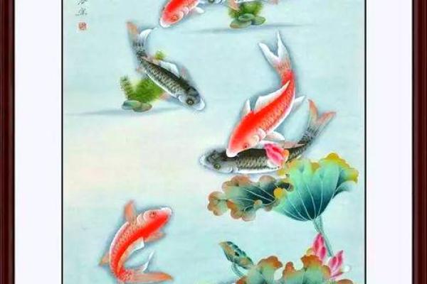招财风水鱼挂画助力家居财富运势提升