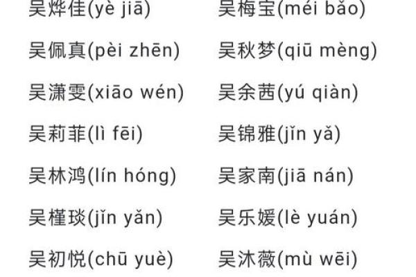 吴姓宝宝名字推荐：寓意美好，响亮易记的名字选择