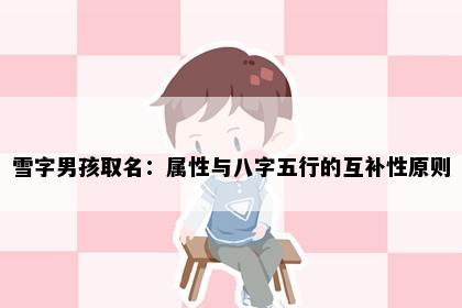 雪字男孩取名：属性与八字五行的互补性原则