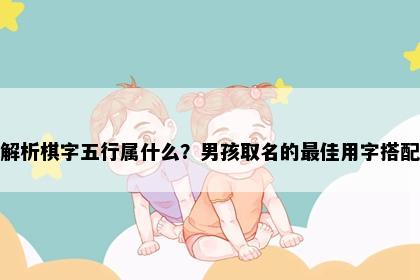 解析棋字五行属什么？男孩取名的最佳用字搭配