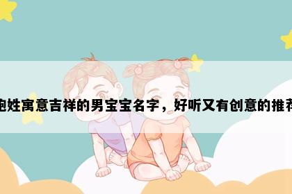 鲍姓寓意吉祥的男宝宝名字，好听又有创意的推荐