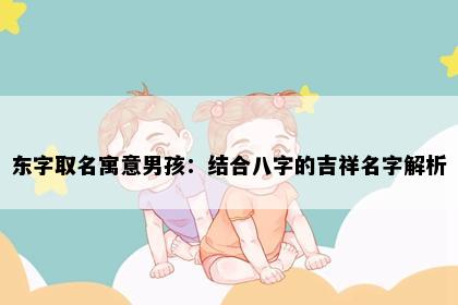 东字取名寓意男孩：结合八字的吉祥名字解析