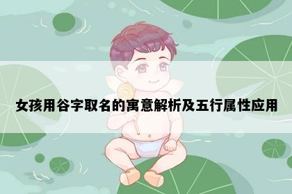 女孩用谷字取名的寓意解析及五行属性应用