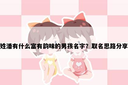 姓潘有什么富有韵味的男孩名字？取名思路分享