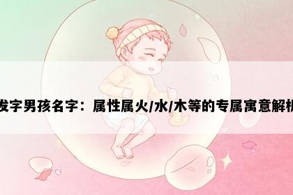 发字男孩名字：属性属火/水/木等的专属寓意解析